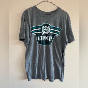 Cinch Charcoal and Teal Graphic Tee